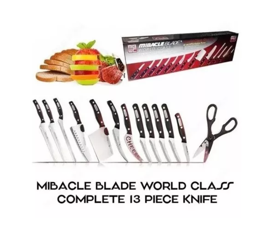 Set De Cuchillos Profesionales Mibacle Blade X 13 Unidades